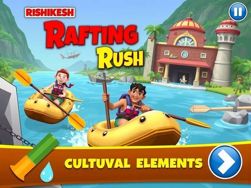 Rishikesh Rafting Rush Game Screenshot